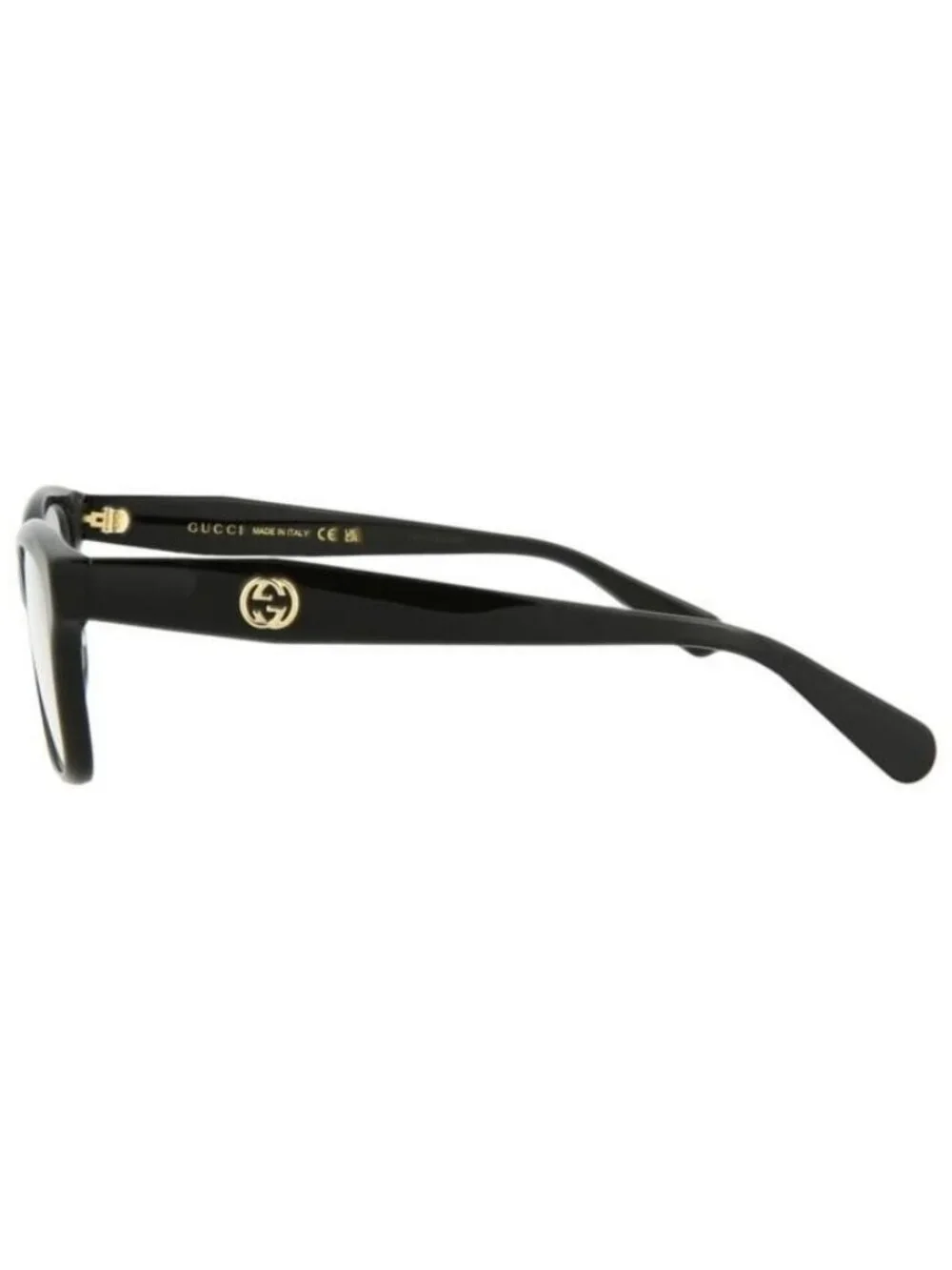New Gucci Womens Square/Rectangle Black Black Transparent Fashion Designer Eyegl